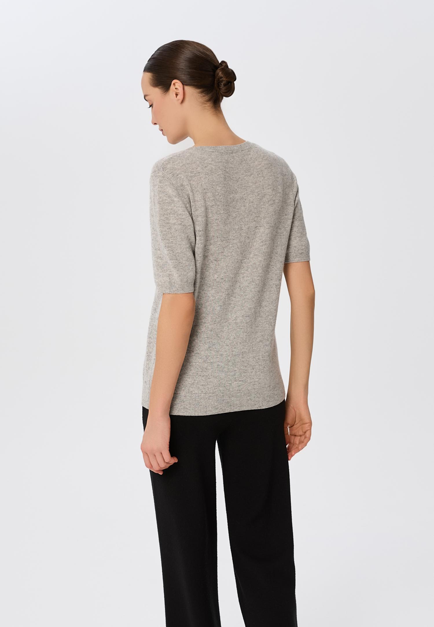 Джемпер з коротким рукавом з кашеміру